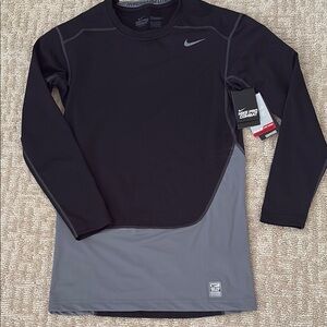 Nike Black and Gray Performance Top